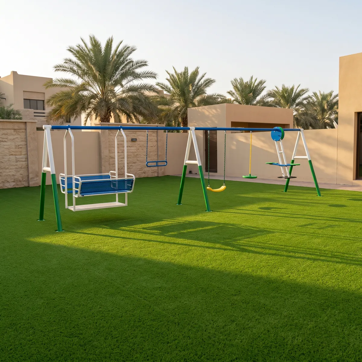 طقم مراجيح طويل مع مرجيحة عائلية