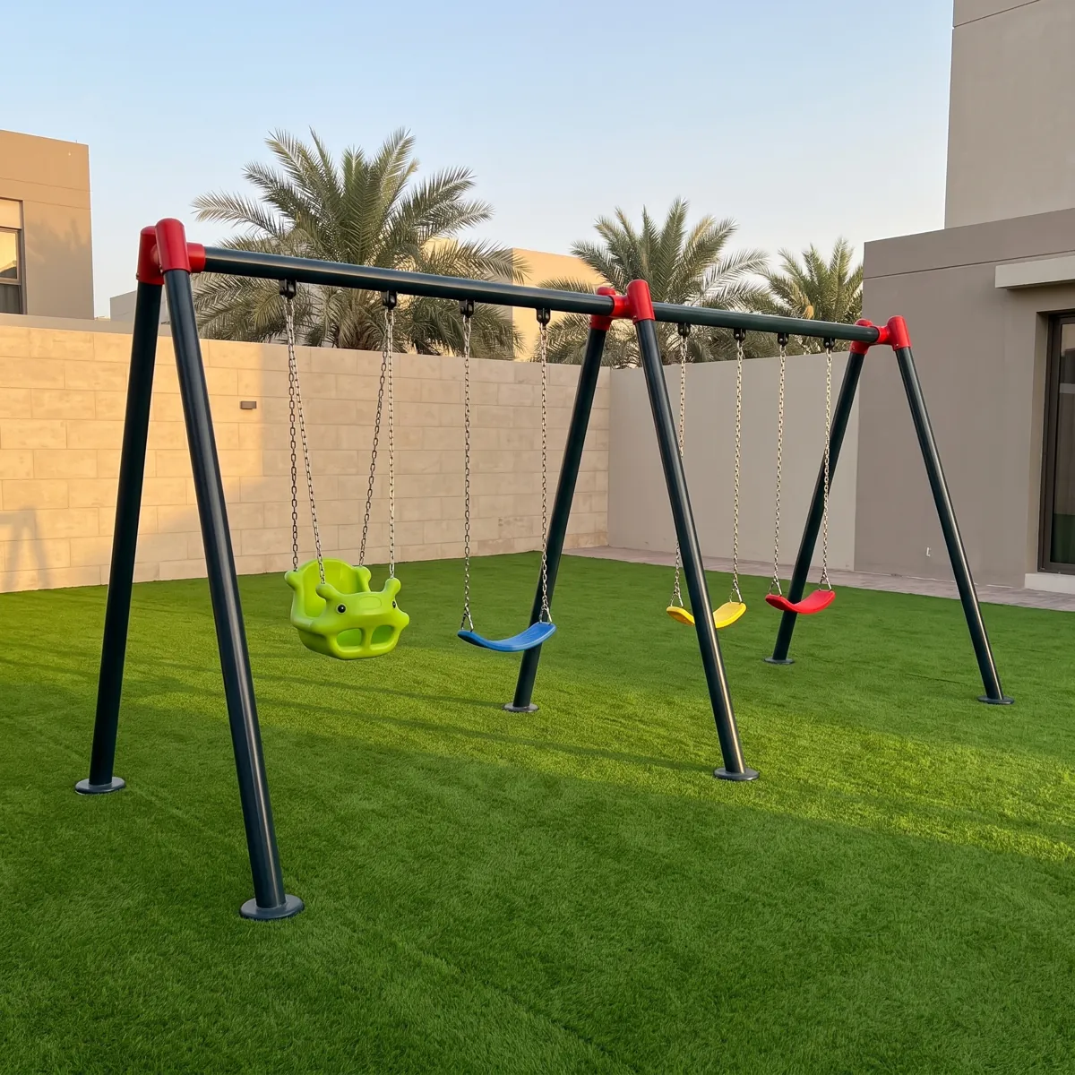 طقم مراجيح مزدوج — ٤ مقاعد